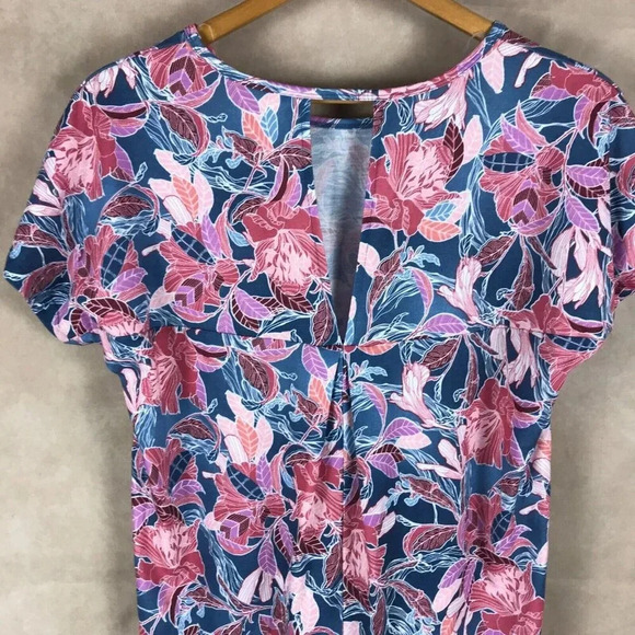 IDEOLOGY Floral Short Sleeve T-shirt NWOT SMALL - Picture 3 of 12